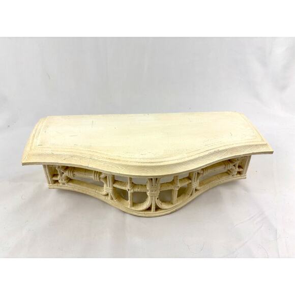 Vintage 15" Homco Wall Shelf - Off-White Bamboo Style Plastic 1986 #3067 - Picture 9 of 11